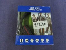 Unbranded - Wired Stereo Gaming Headset - Untested, Packaging Damaged.