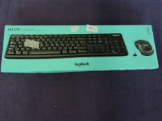 Logitech - MK270 Wireless Keyboard & Mouse Set - Untested & Boxed.