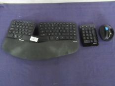 Micorsoft - Sculpt Ergonomics Desktop Keyboard, Number Board & Mouse Set - Untested, No Packaging.