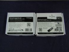 2x Startech - Gigabit Fiber SFP Transceiver - MA-SFP-1GB-SX Compatible - MM LC 550m - Unchecked &