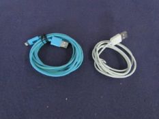 2x Juice - Charge & Sync Lightning Cable - 1m Blue & White - Non Original Packaging.