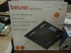 Beurer - Diagnostic Bathroom Scale - BF180 - ( Keeps Track Of Your Weight Via App ) - Grey - Looks