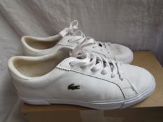 Lacoste Sneaker White Size 8 ( They Have Been Worn Fair Condition )
