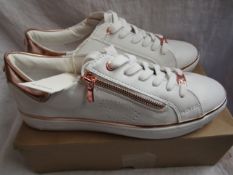 Tom Tailor White/Gold Coloured Trainers Size 40 New & Boxed