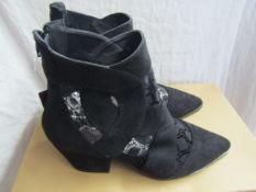 Lascana Ankle Boot Black Size 38 New & Boxed