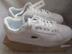 Lacoste White Sneaker Size 4.5 New & Boxed