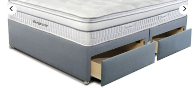 | 1X | SLEEPRIGHT ORTHO 1000 4FT6 4 DRAWER BED BASE IN PEWTER | ITEM HAS SCUFF & DIRTY MARKS VIEWING