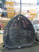 Cox and cox Single hanging egg chair parts, includes a base, 1 pole and the rattan seat, missing