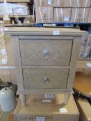 Moot Group Gallery Direct Mustique 2 Drawer Bedside Table RRP Â£290.00 (PLT MOO19082022) - This item