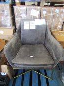 Moot Group Gallery Direct Lucca Charcoal Velvet Armchair RRP Â£24.00 (PLT B12) - The items in this