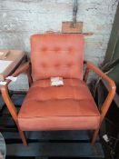 Moot Group Gallery Direct Humber Vintage Brown Occasional Chair RRP Â£18.25 (PLT B10) - The items in