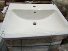 Integra Lavabo VitrA - White Washbasin ( 1-Tap Hole ) - 600mm - New.
