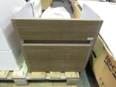 VitrA - Lavabo Compact Wall-Hung Vanity Unit ( 600mm Walnut - Good Condition, No Box.