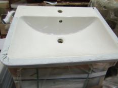 Integra Lavabo VitrA - White Washbasin ( 1-Tap Hole ) - 600mm - New.