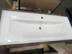 VitrA - Integra 1-TH Vanity Basin White 1200mm - Good Condition & Boxed.