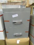 Roca - Maxi Wall-Hung Base Unit 2-Door Gloss Grey - 670x400x500mm - Good Condition & Boxed.