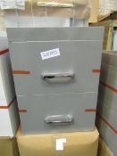 Roca - Maxi Wall-Hung Base Unit 2-Door Gloss Grey - 670x400x500mm - Good Condition & Boxed.