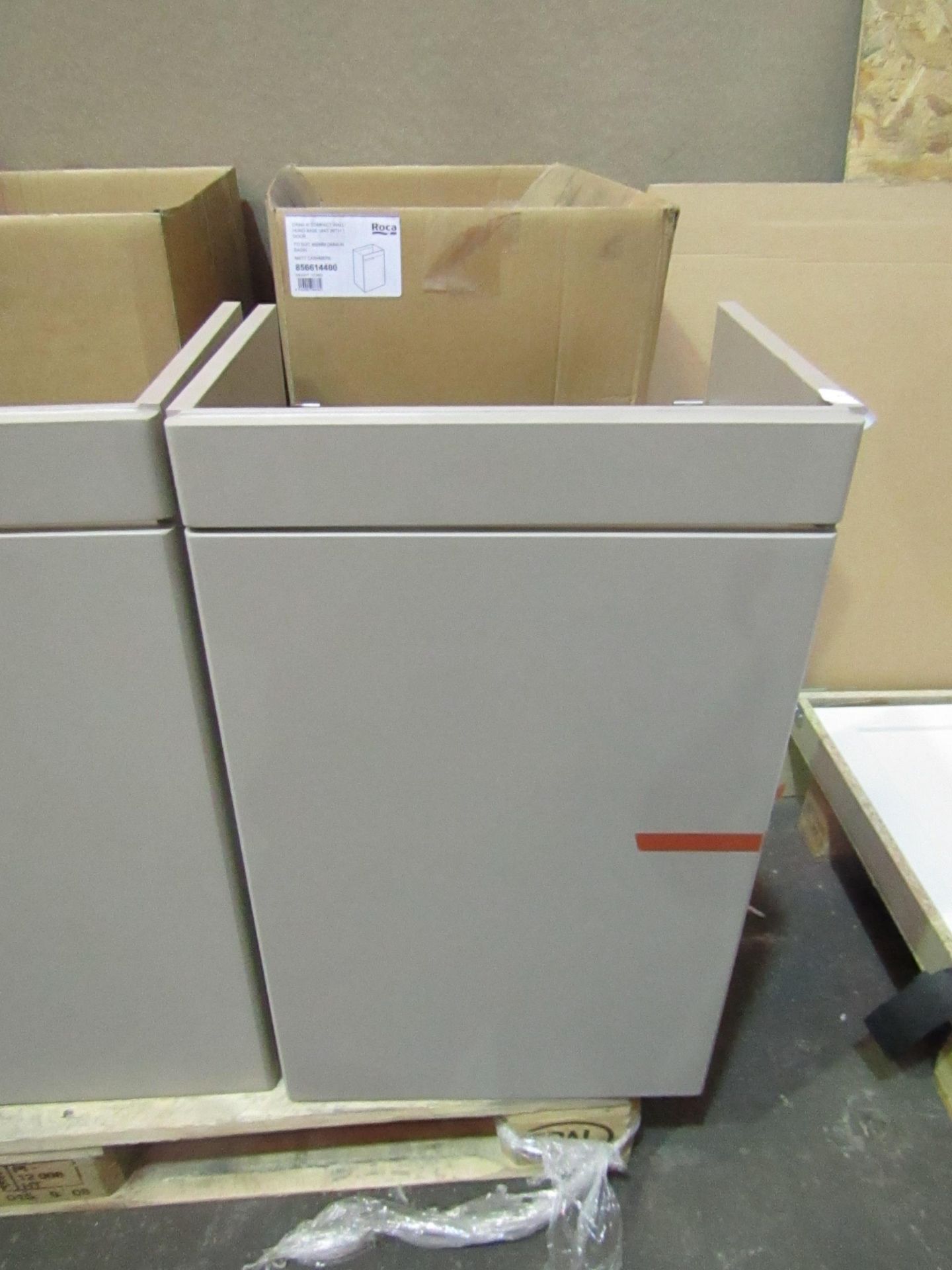 Roca - Dama-N Compact Wall-Hung Base Unit 1-Door Matt Cashmere - Suit 450mm Basin - Good Condition &