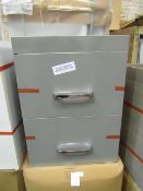 Roca - Maxi Wall-Hung Base Unit 2-Door Gloss Grey - 670x400x500mm - Good Condition & Boxed.