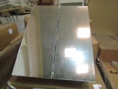 Unbranded - 2-Door Mirror Cabinet GRN Grey Avola ( 67x55cm ) - Unused & Boxed.