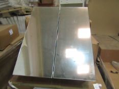 Unbranded - 2-Door Mirror Cabinet GRN Grey Avola ( 67x55cm ) - Unused & Boxed.