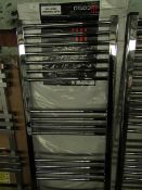 Carisa - Flat Chrome Towel Radiator - 500x1200mm - Item Looks To Be In Good Condition, Viewing