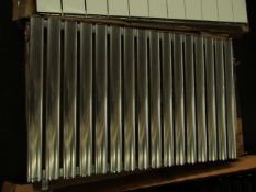 Carisa - Tallis Silver Radiator - 600x950mm - Item Looks In Good Condition, Viewing Recommended.