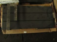 Carisa - Elvino Bath Textured Black Radiator - 370x800mm - Looks In Good Condition & Boxed,