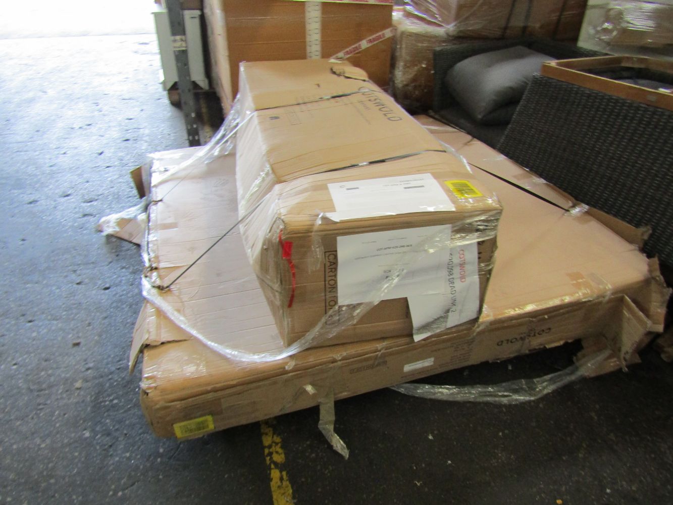 Pallets of B.E.R Furniture from large online companies