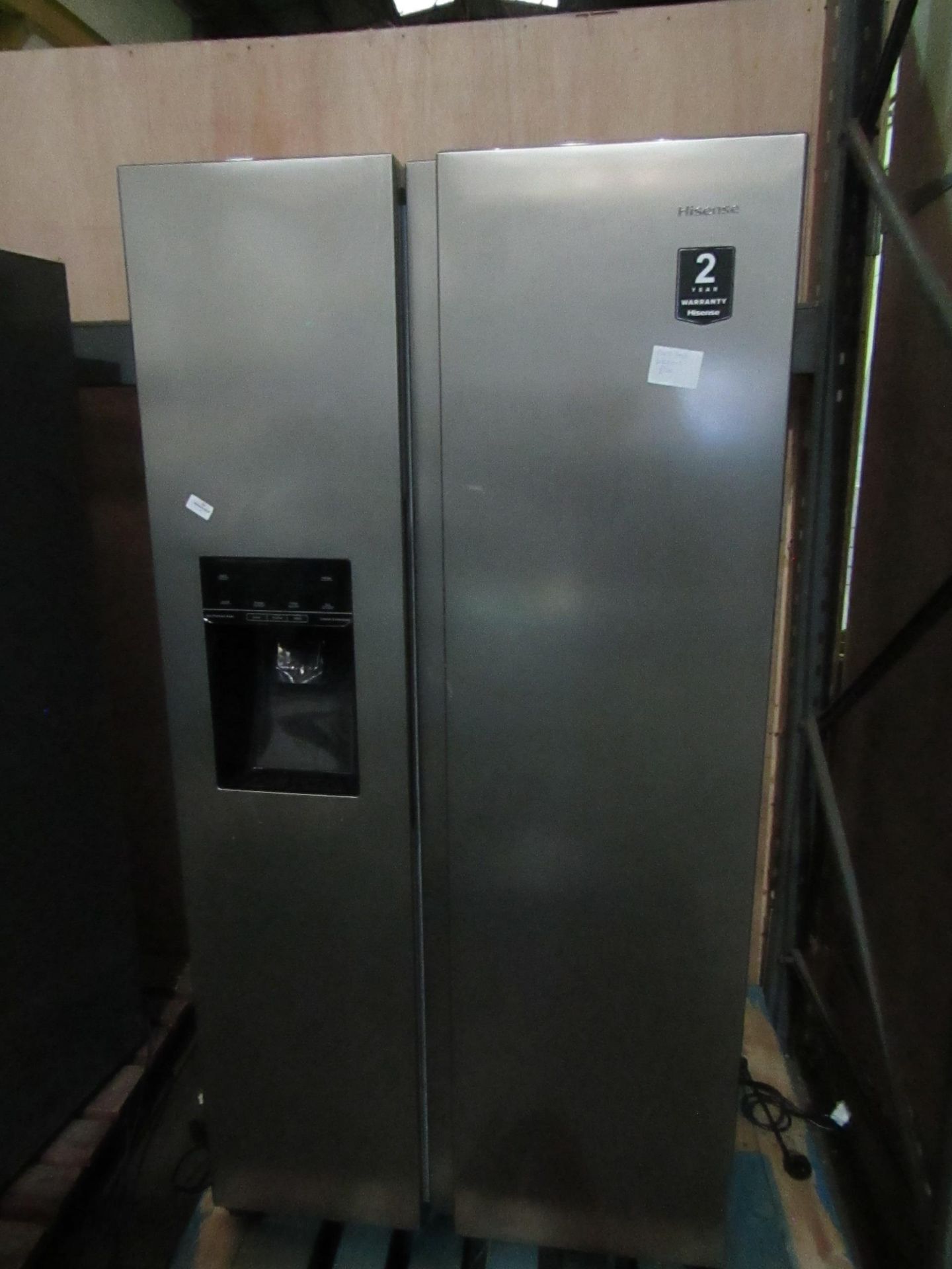 Hisense American Style fridge freezer, unable to check as plug is damaged