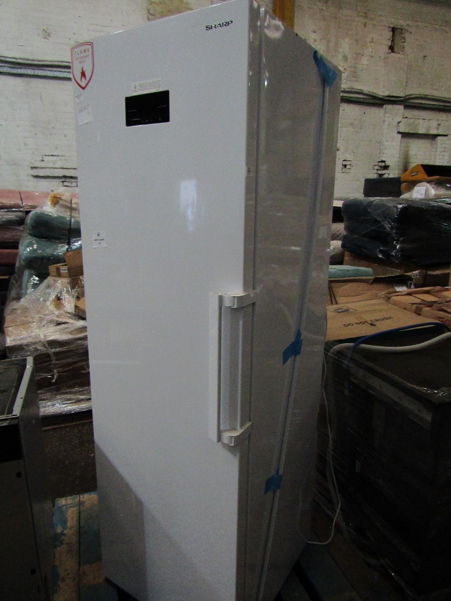 Sharp tall freestaNDing freezer, powers on but not getting cold