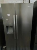Hisense Am3erican fridge freezer with water dispenser, only one part gets cold, water unchecked