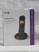 BT everyday phone with basic call blocking and answering machine one handset, untested and boxed.