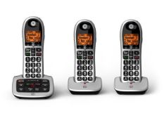 BT 4600 Trio set of Big Button Digital telephones with nuisance call blocker built in, looks