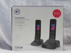 BT advanced phone with 100% call blocking and answering machine, two handsets, untested and boxed.