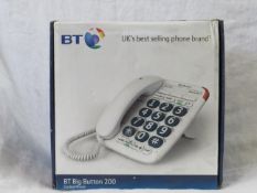 BT - Big Button 200 Corded Landline Phone - Untested & Boxed.
