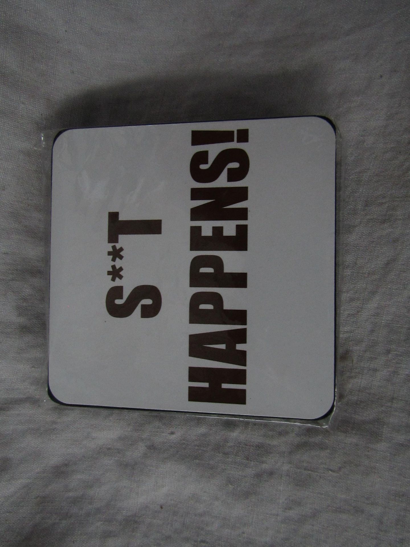 5x "SH** HAPPENS" - 6-Piece Coaster Sets - Unused & Packaged.