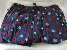 10x Unbranded - Mens Pyjamas Pants ( Christmas Style ) - Sizes Assorted From Large & Medium - No