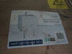 Croydex - Chinnock White Vanity Unit ( 46cm Depth ) - Unchecked & Boxed.