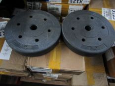 4 Sets Of 5KG Weight Plates ( 40KG Total ) - No Handles Or Accessories Present - New & Boxed.