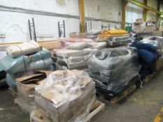 10% Buyers Premium +VAT, 24 Pallets of Genuine SNUG SOFA parts - Mixed Lots of Bases Backs Arms