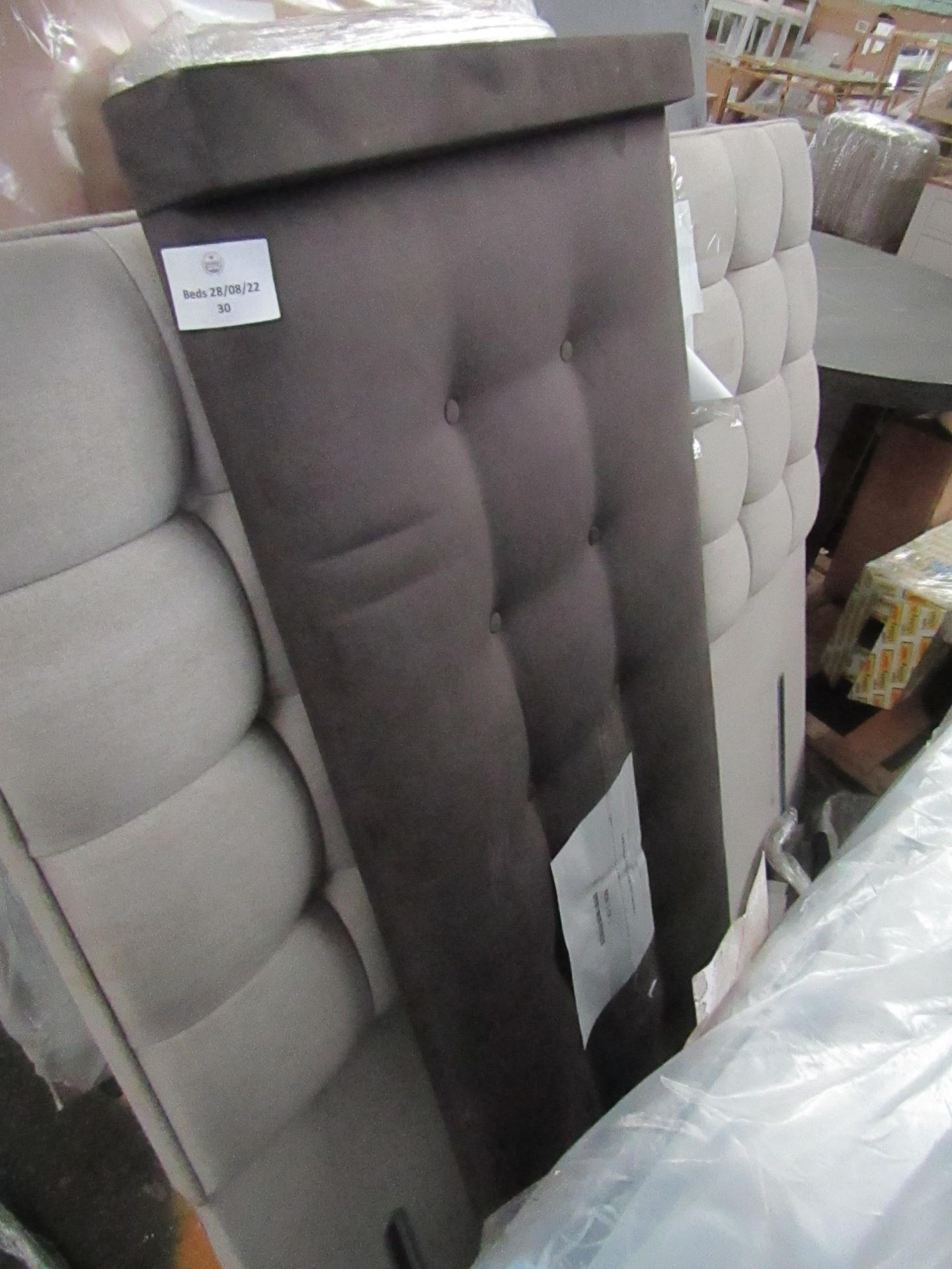 | 1X | SLEEPEEZEE FLORIDA 5FT KING SIZE HEADBOARD IN NOIR | LOOKS IN GOOD CONDITION NO PACKAGING - - Image 2 of 2