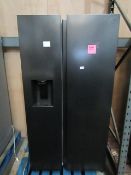 Samsung RS68A883081 American style fridge freezer with water and ice dispenser, the fridge and