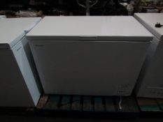 Hisense large chest freezer, tested working but has a dent on the front which does not affect its