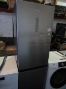 Hisense 60/40 fridge freezer, tested working for coldness, has a few scraps and marks on the