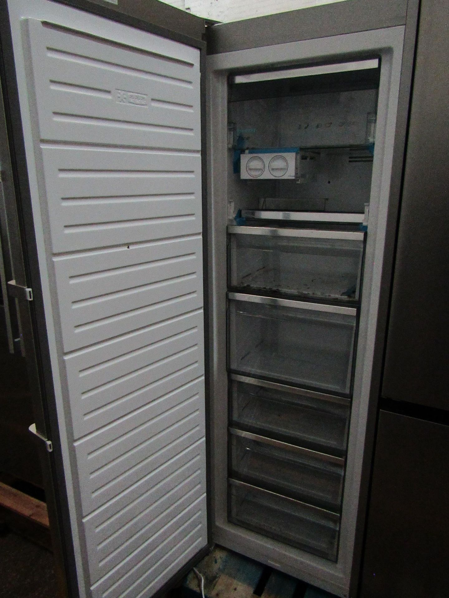 Sharp tall freezer, tested working but needs a clean - Image 2 of 2