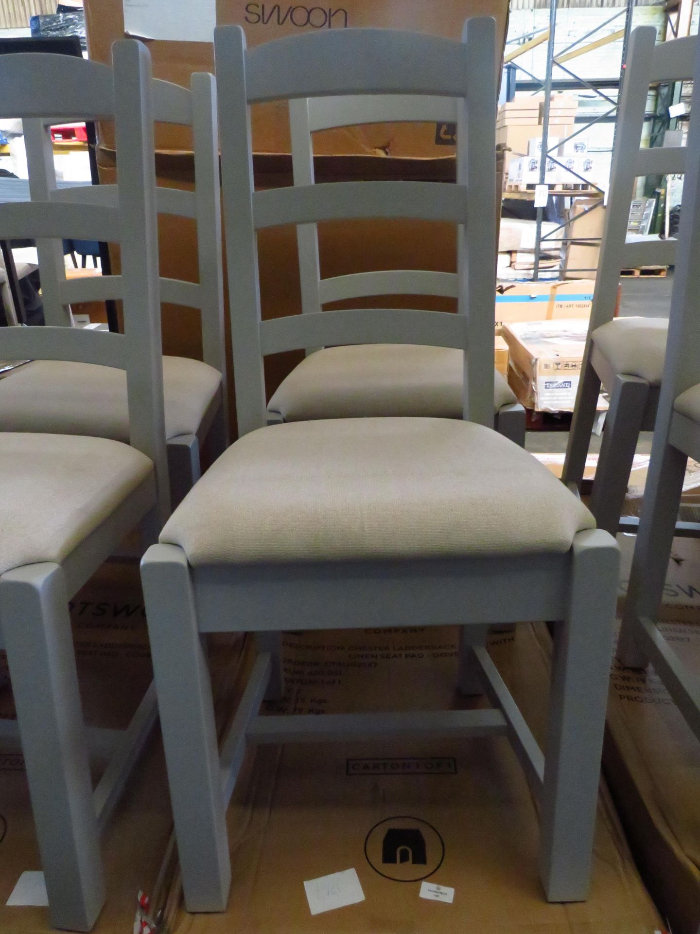 Cotswold Company Chester Dove Grey Ladderback Dining Chair RRP Â£155.00 - This item looks to be in