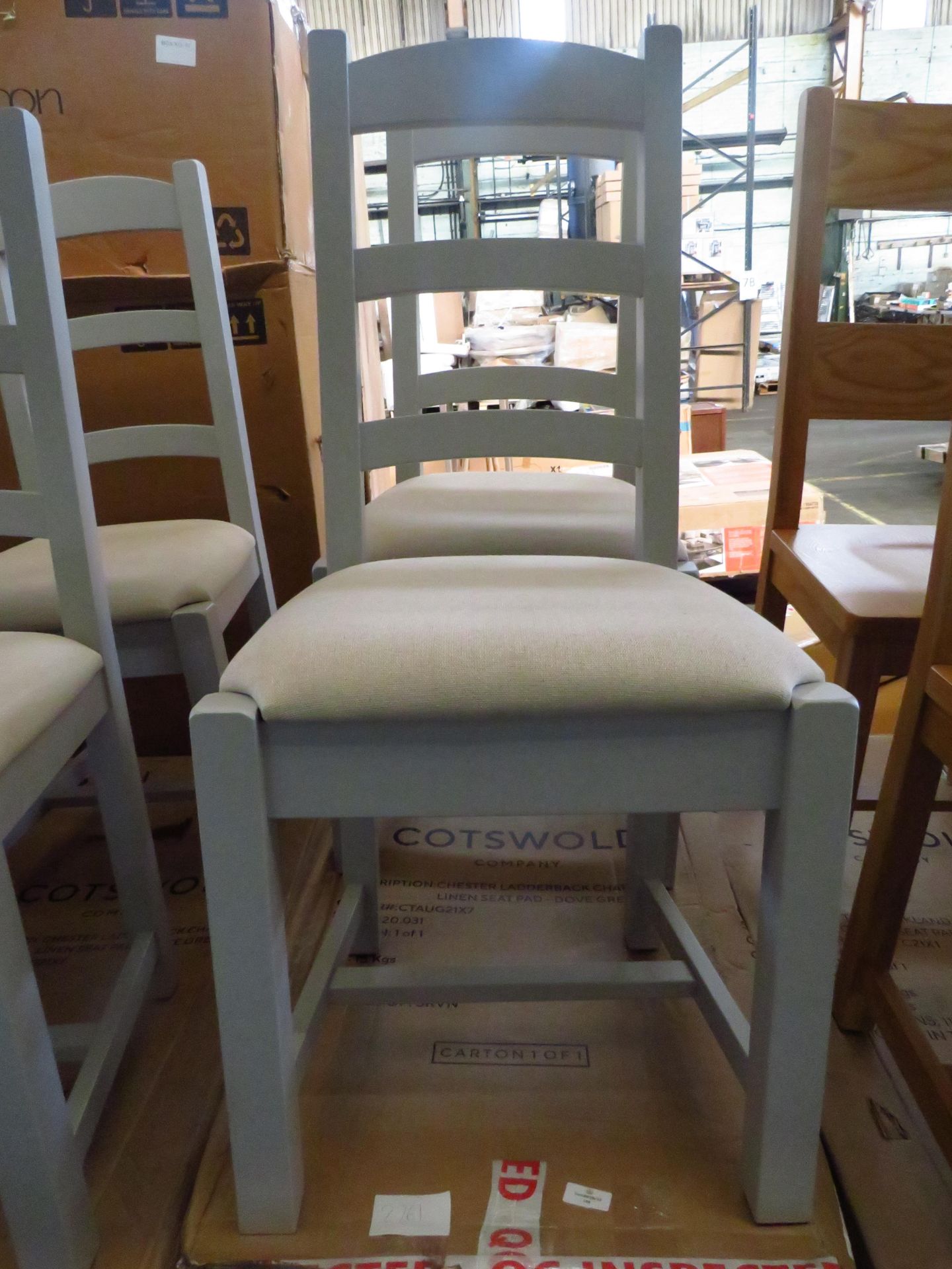 Cotswold Company Chester Dove Grey Ladderback Dining Chair RRP Â£155.00 - This item looks to be in
