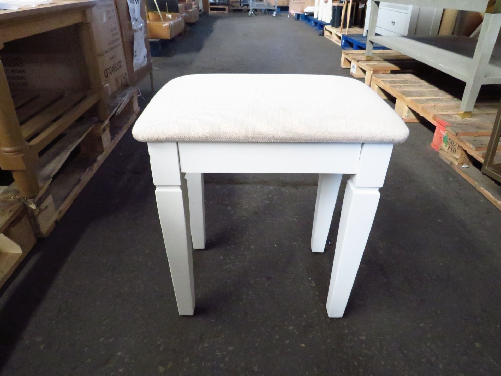 Cotswold Company Chantilly Warm White Dressing Table Stool RRP Â£125.00 - The items in this lot