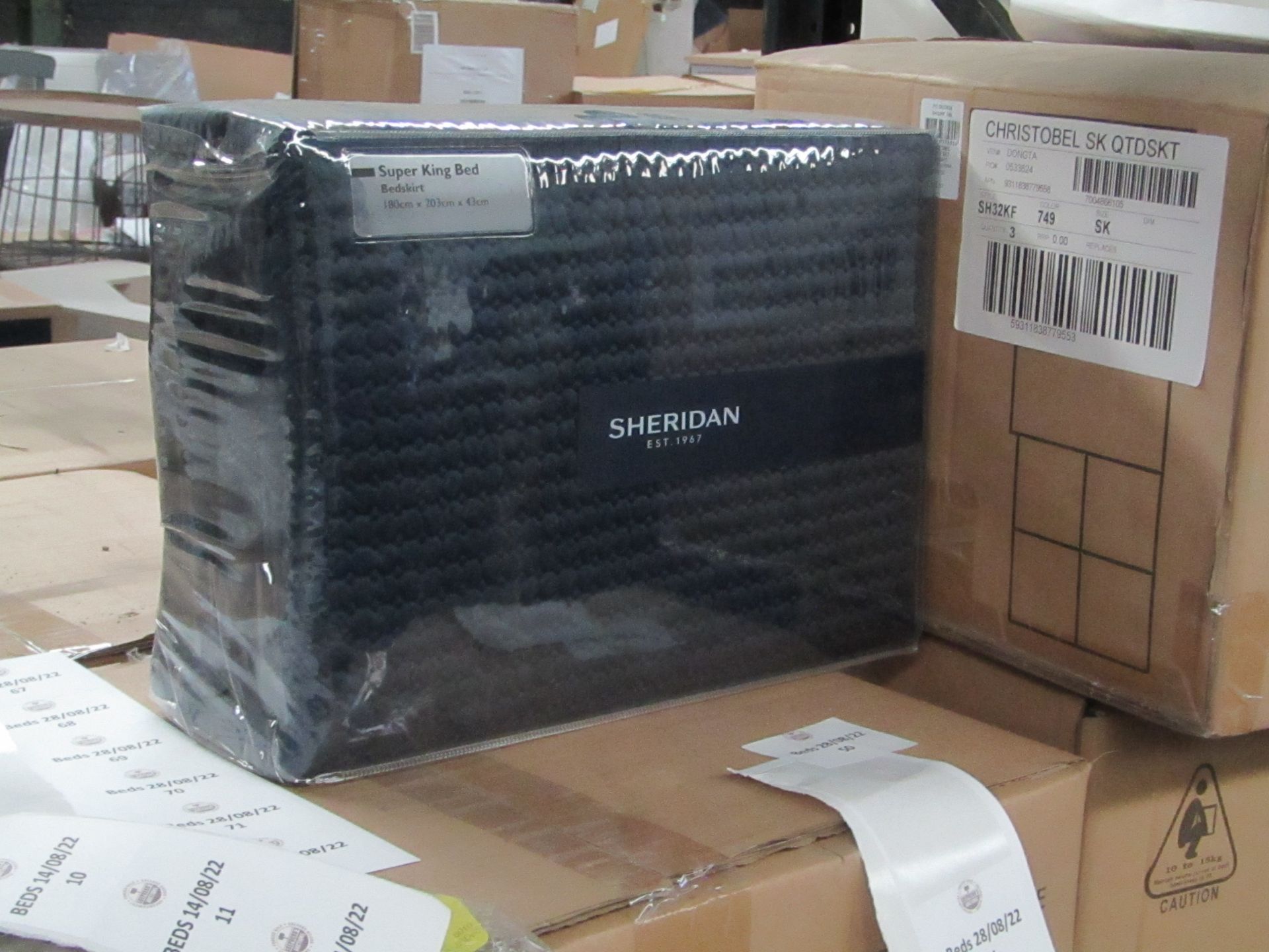 3X Sheridan - Luxury Bed Skirt - SuperKing Size - Midnight - New & Boxed. RRP ?75 Each.